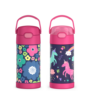 12oz FUNtainer® Water Bottles Mod Flowers & Unicorn Bundle
