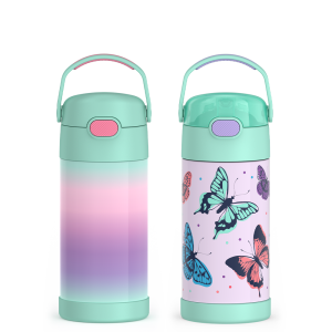 12oz FUNtainer® Water Bottles Mint Ombre & Butterfly Frenzy Bundle