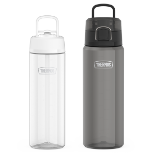 26oz Straw Lid & 32oz Spout Lid Tritan™ Water Bottle Bundle - Clear & Smoke