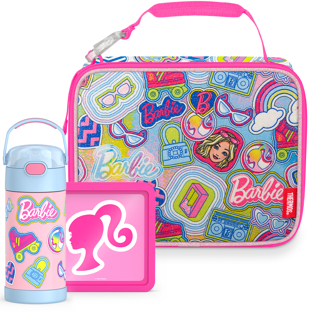 Barbie™ Bundle - Soft Lunch Box. 12oz FUNtainer® Water Bottle & Hard Ice