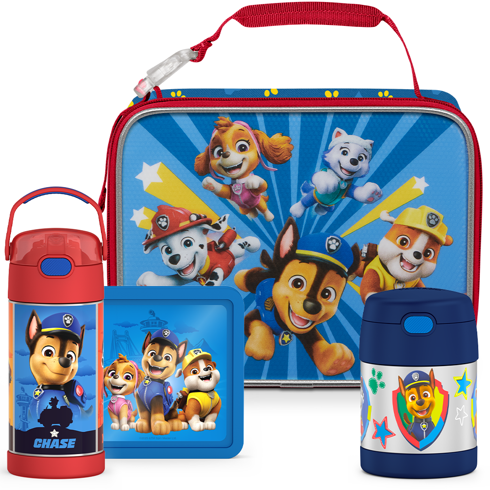 Paw Patrol Bundle - Soft Lunch Box. 12oz FUNtainer® Water Bottle. 10oz FUNtainer® Food Jar & Hard Ice