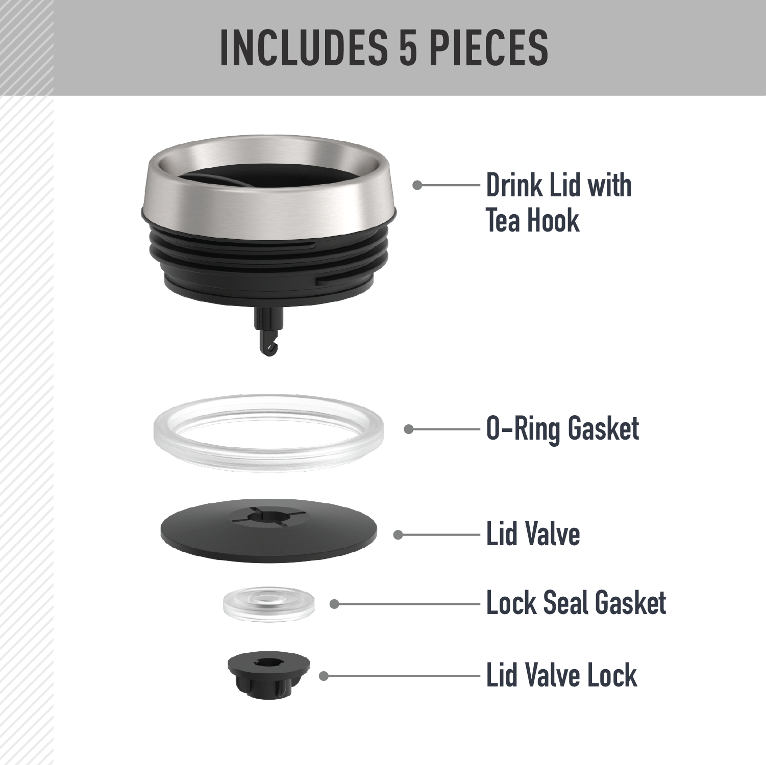 16oz STAINLESS KING™ MUG + TUMBLER - REPLACEMENT LID - Image 2