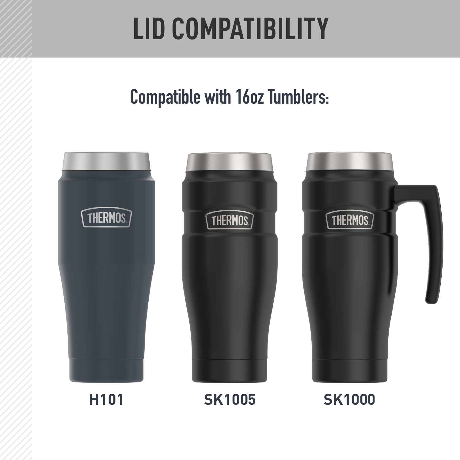 16oz STAINLESS KING™ MUG + TUMBLER - REPLACEMENT LID - Image 3