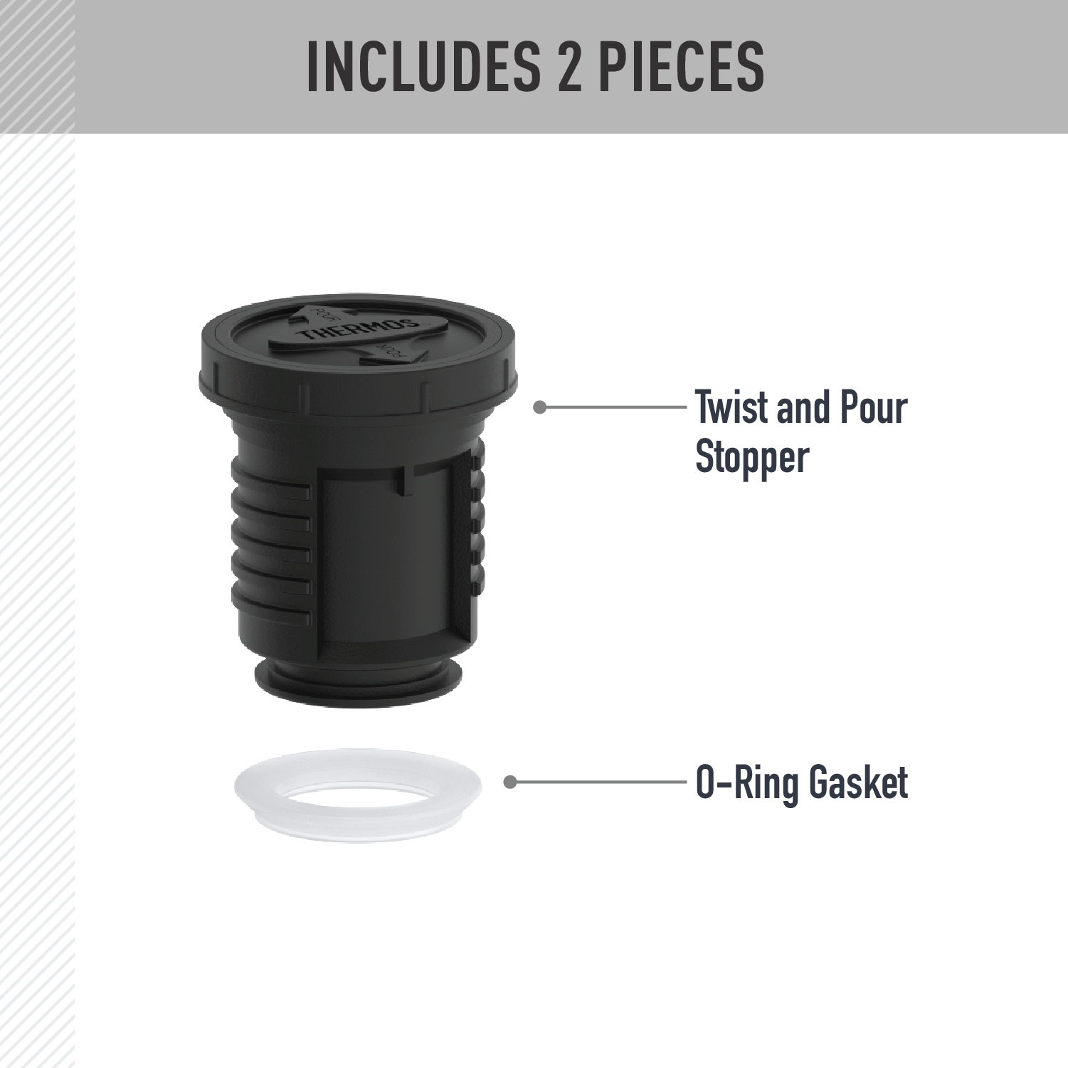16oz STAINLESS KING™ BEVERAGE BOTTLE - REPLACEMENT STOPPER - Image 2