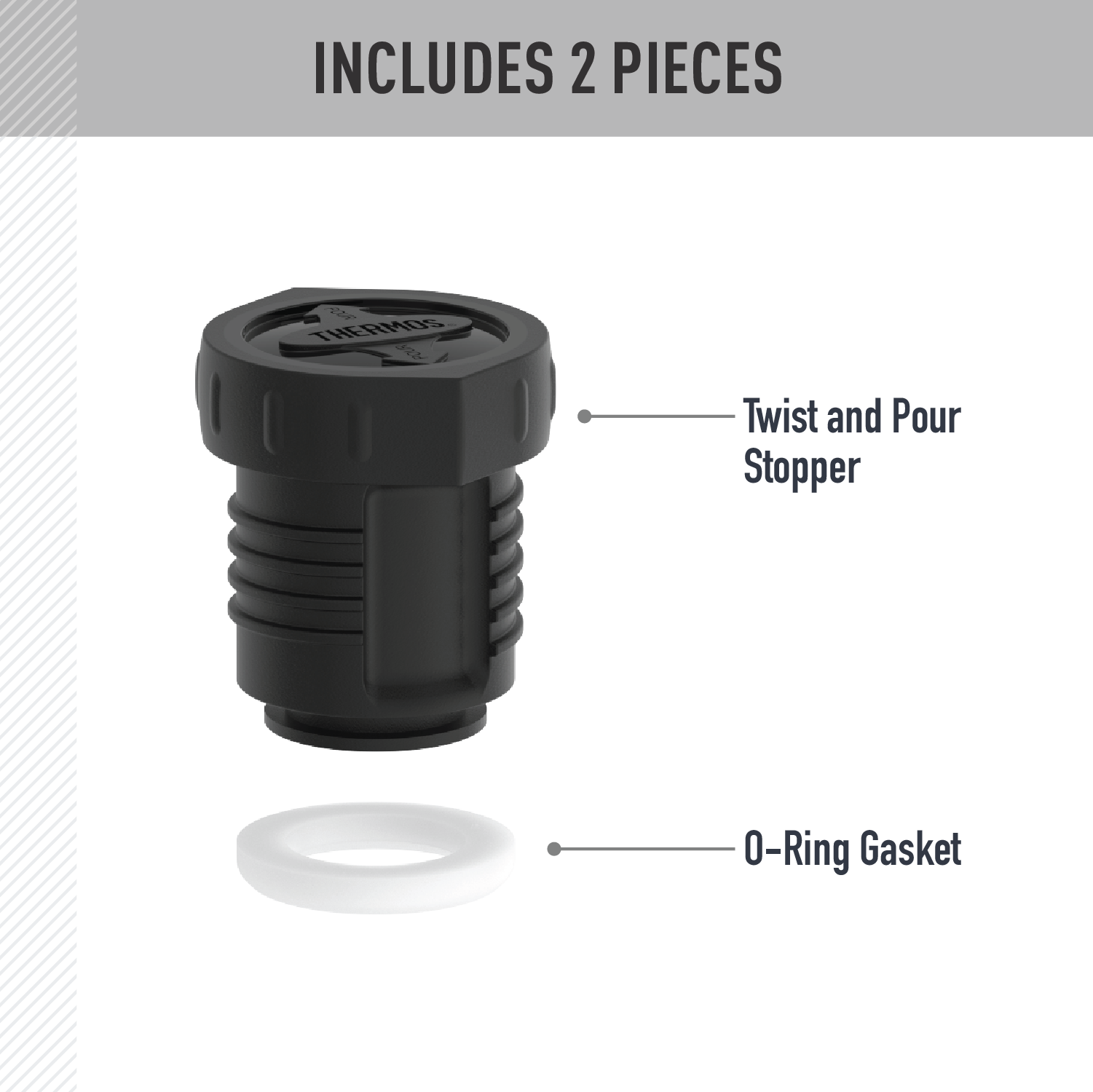 40oz STAINLESS KING™ BEVERAGE BOTTLE - REPLACEMENT STOPPER - Image 2