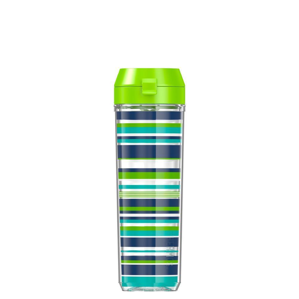 24oz Double Wall Water Bottle Navy Stripes