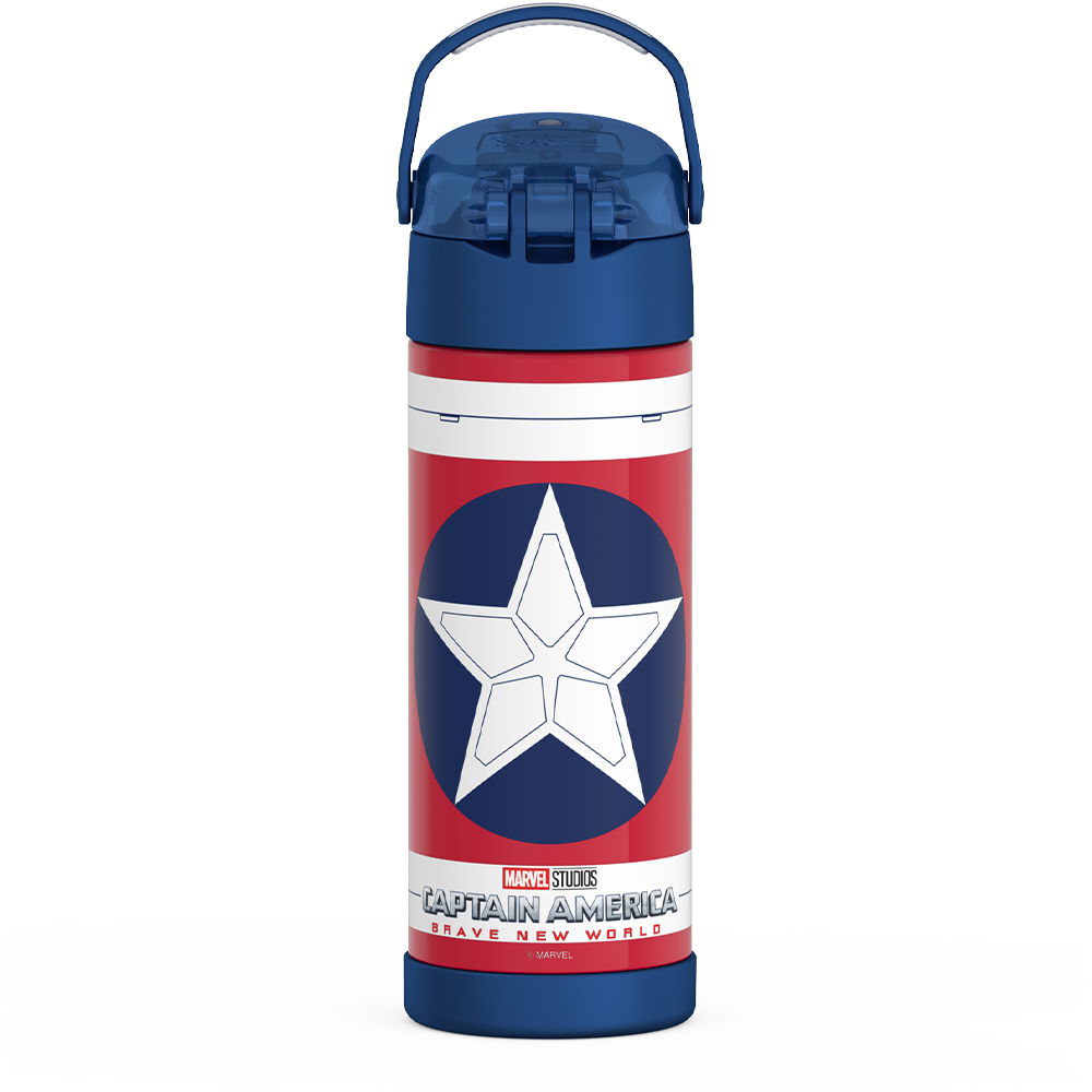 16oz FUNtainer® Water Bottle Captain America - Image 2